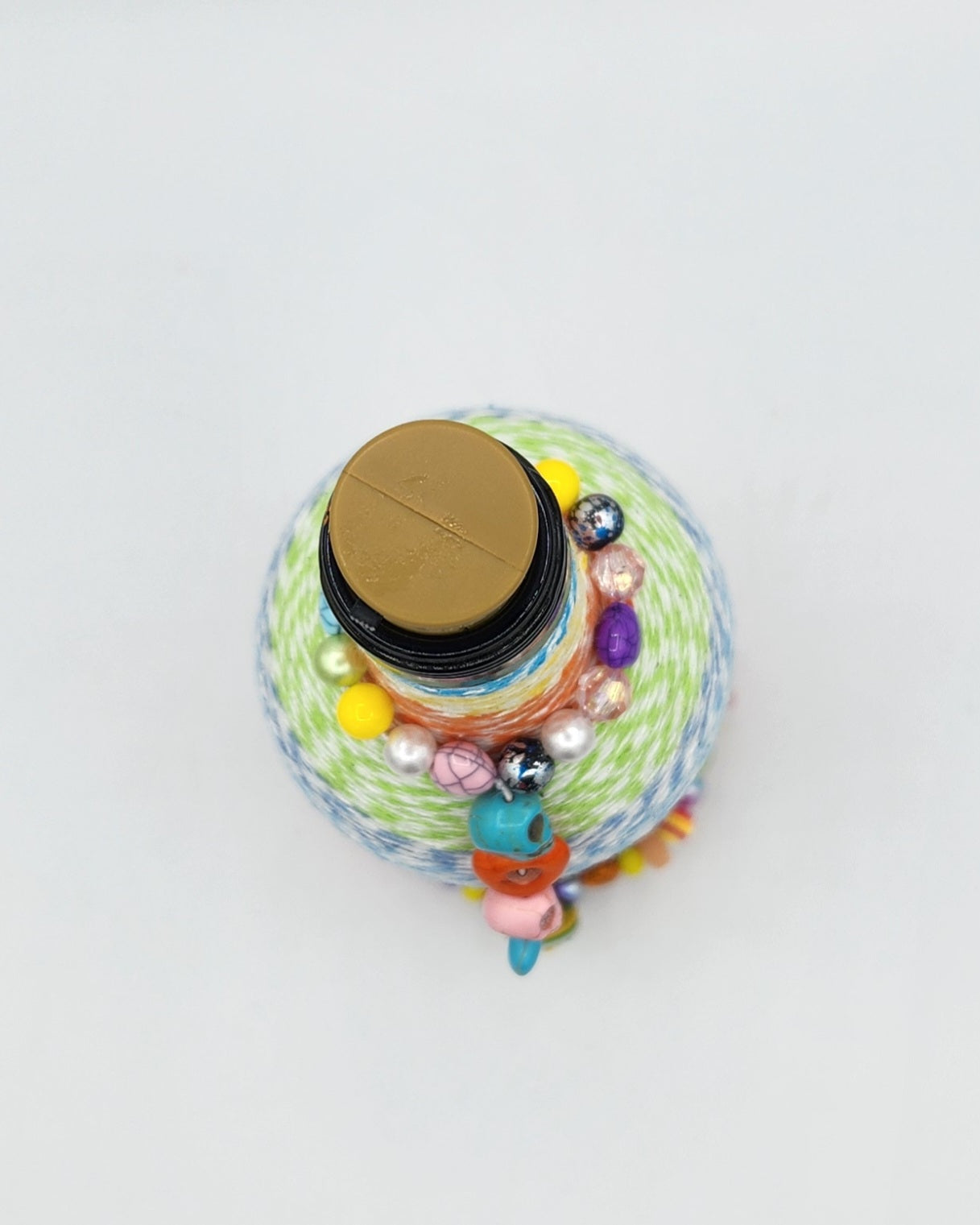 Sugar skull decorative wine bottle