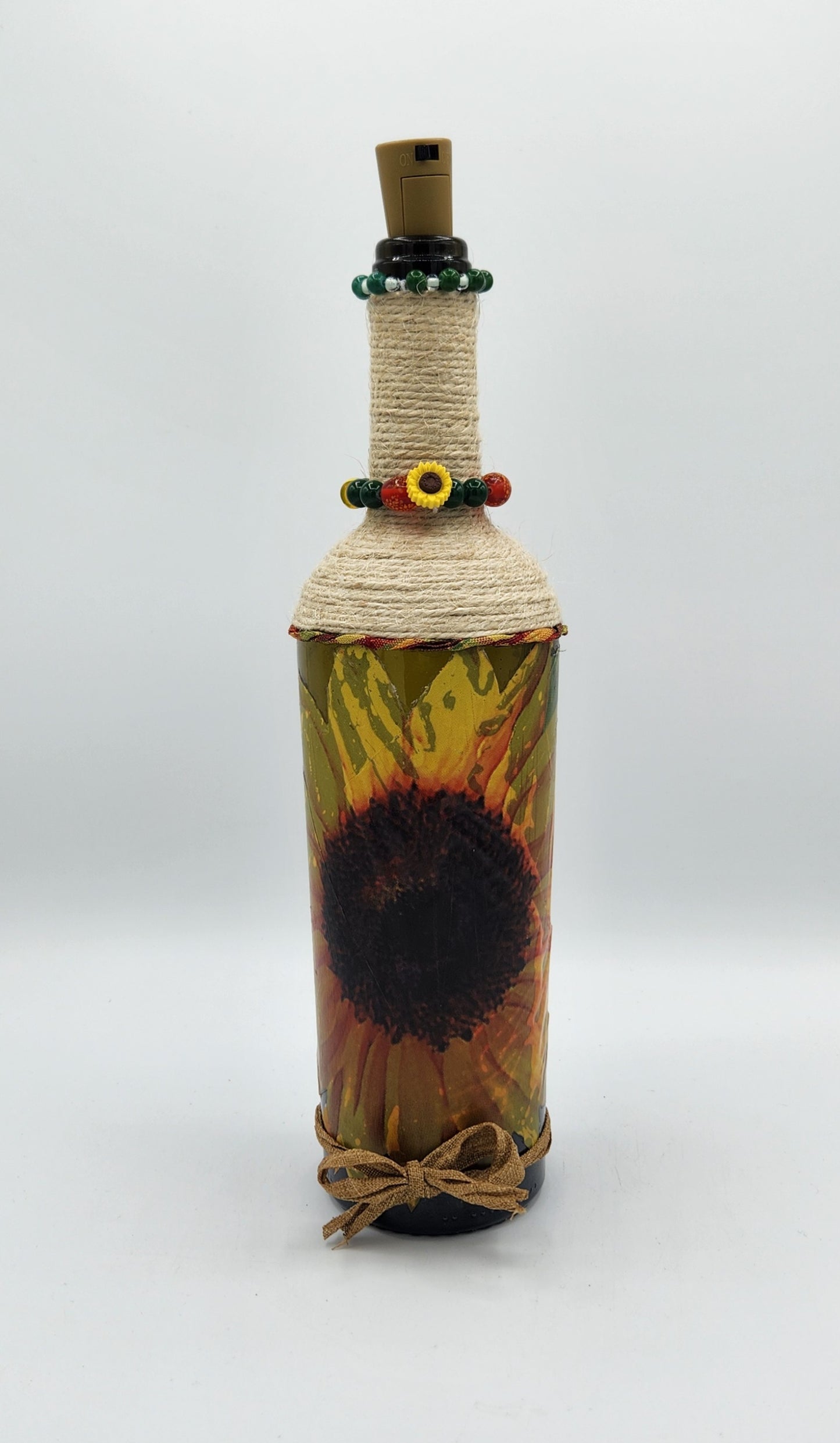 Fall decorative wine bottle