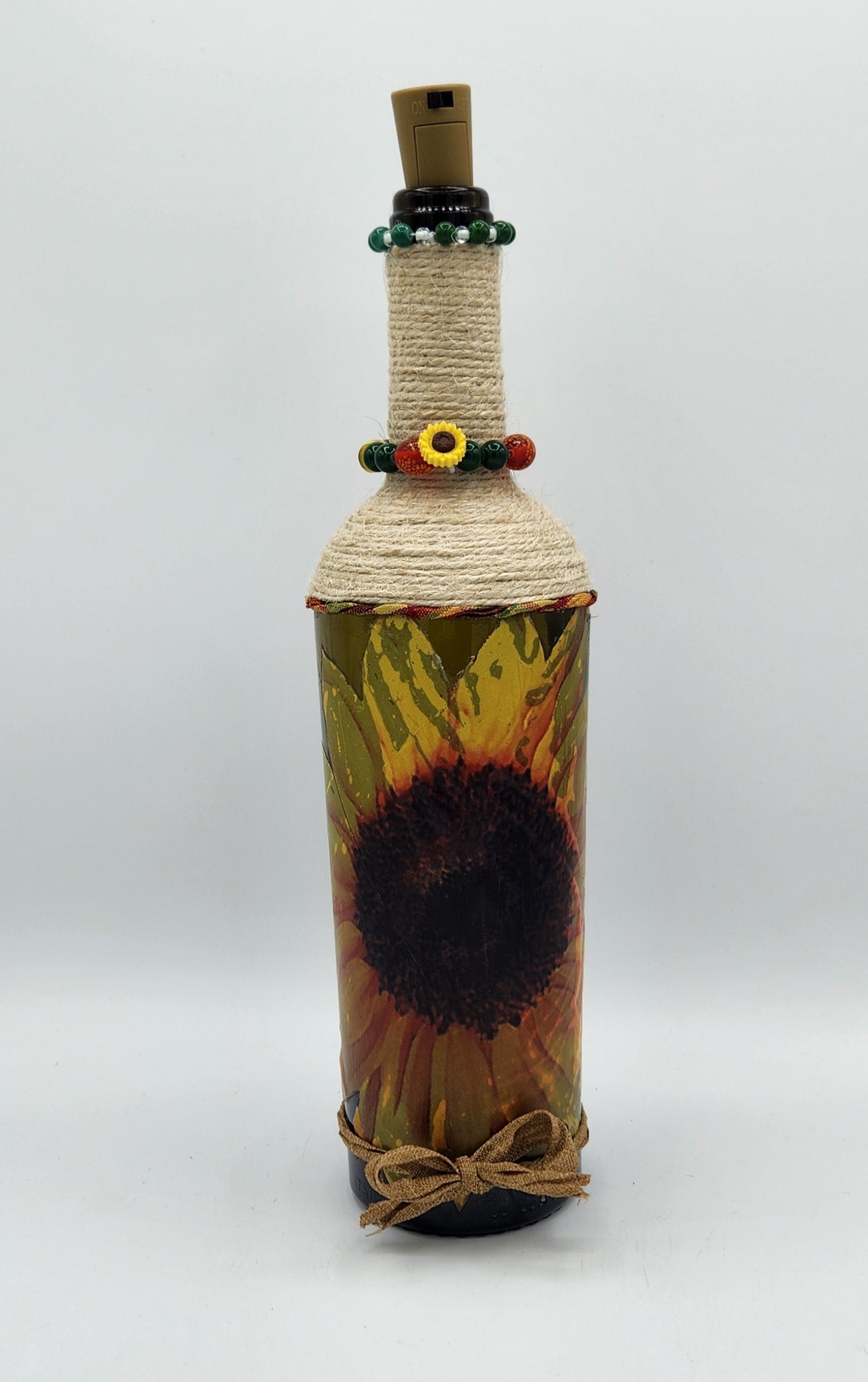 Fall decorative wine bottle