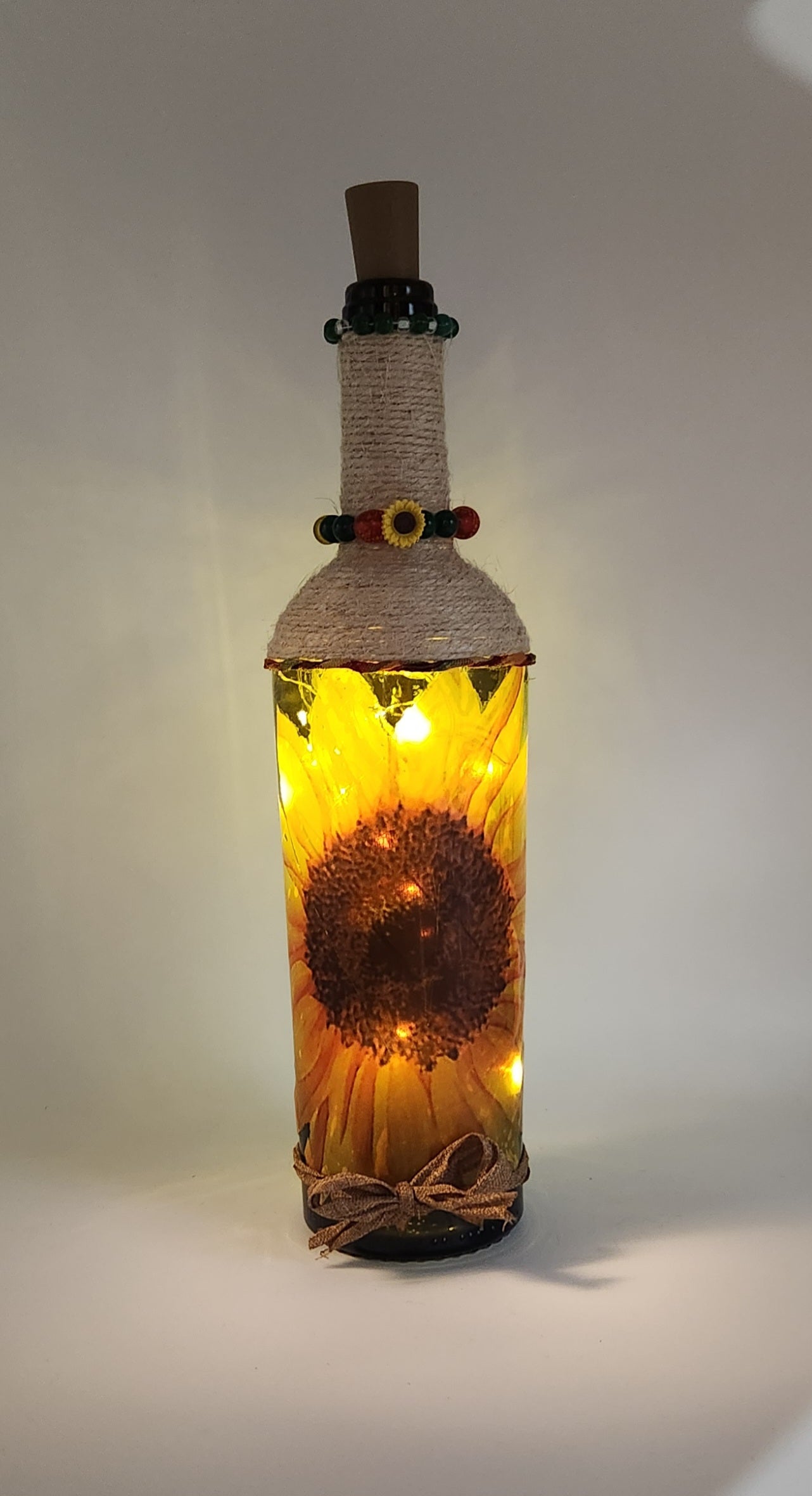 Fall decorative wine bottle