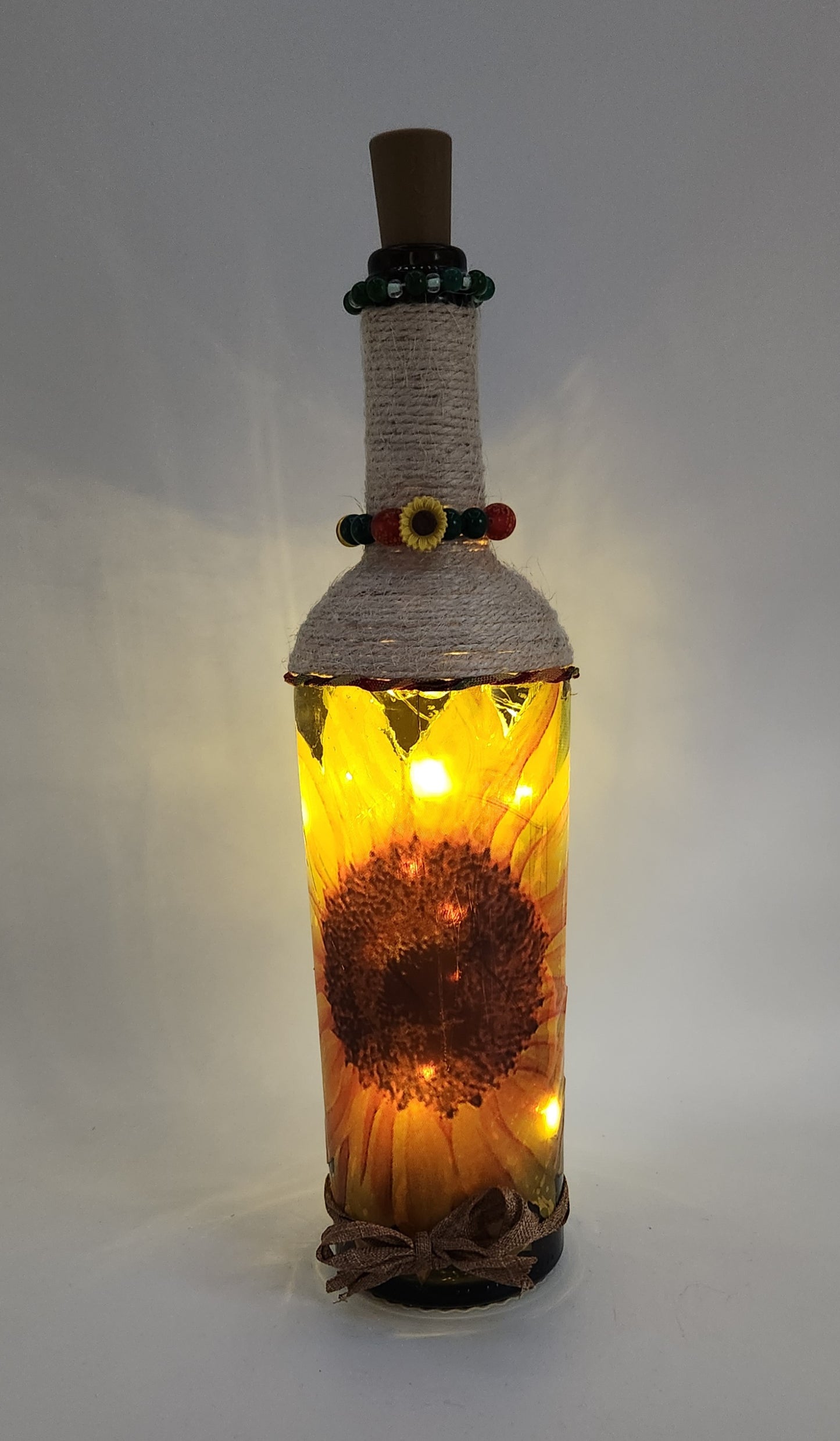 Fall decorative wine bottle