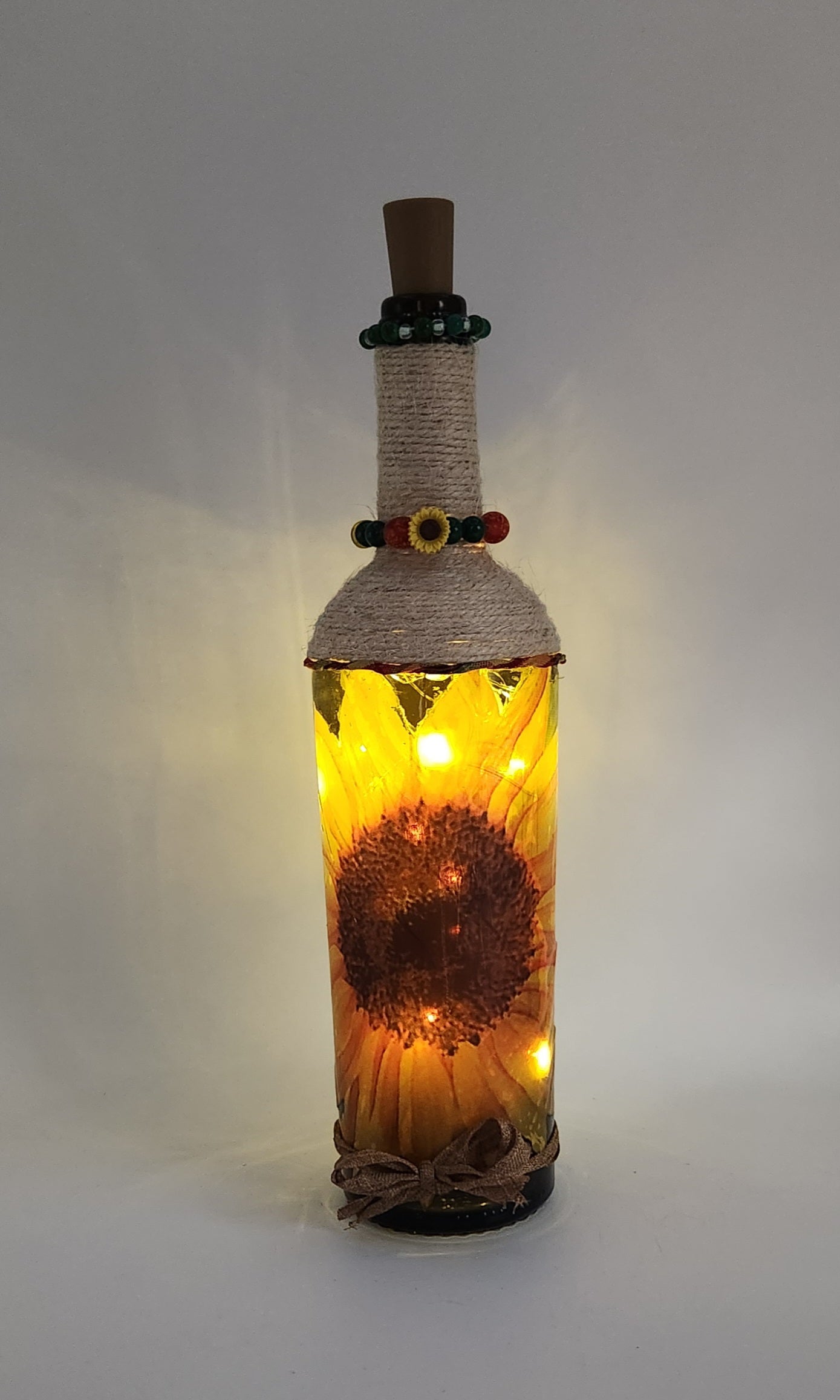 Fall decorative wine bottle