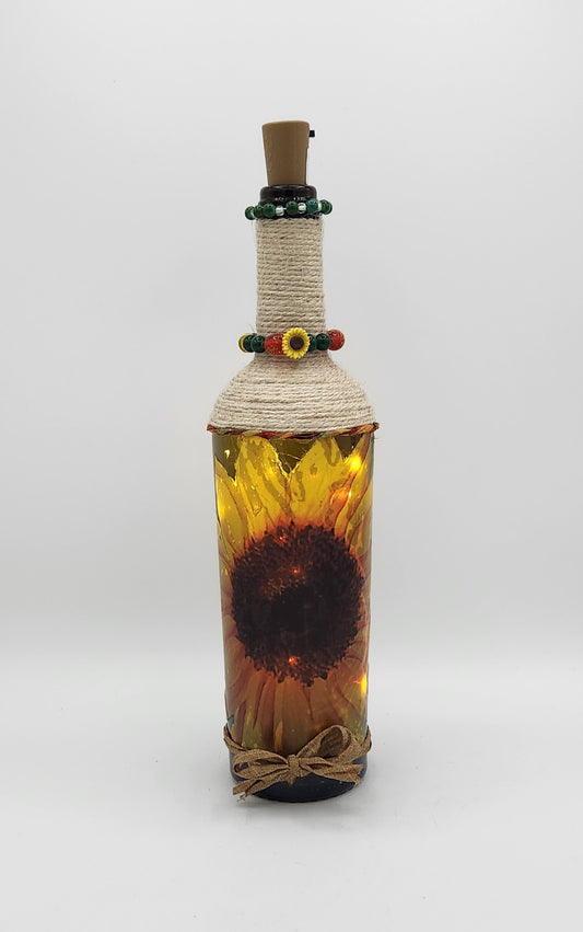 Fall decorative wine bottle