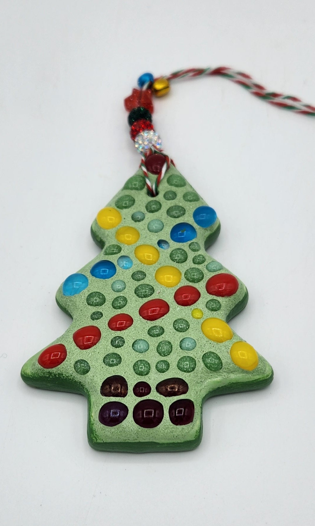 Mosaic Christmas tree ornament