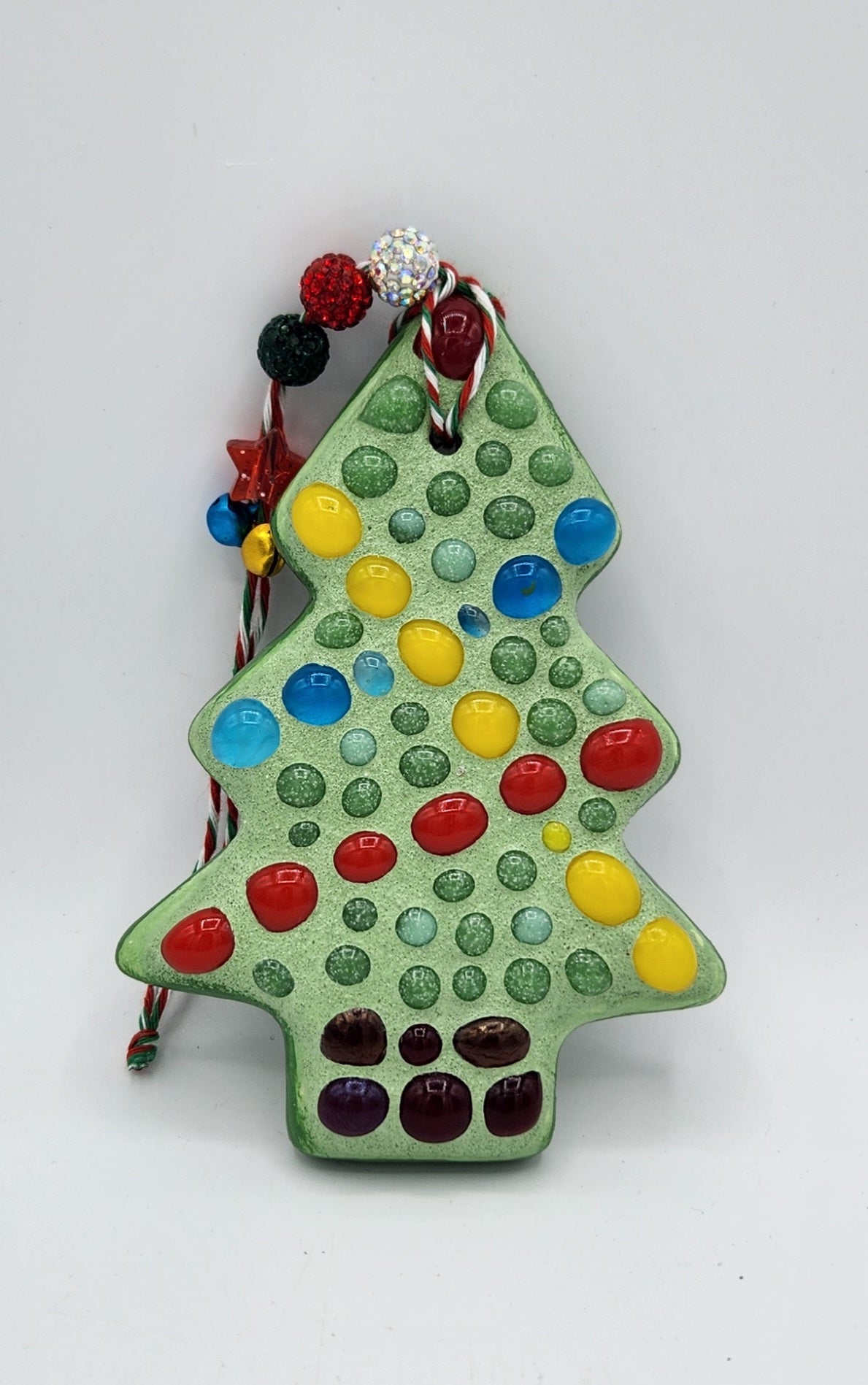 Mosaic Christmas tree ornament