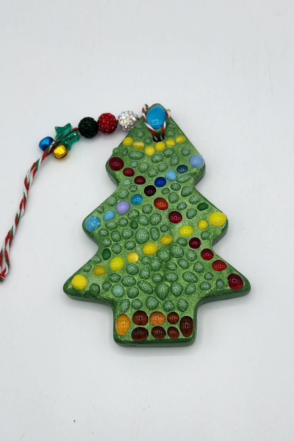 Mosaic Christmas tree ornament