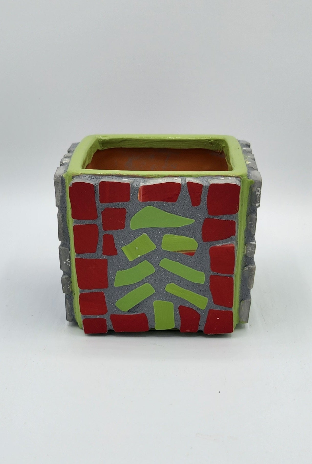 Mosaic Christmas container-planter