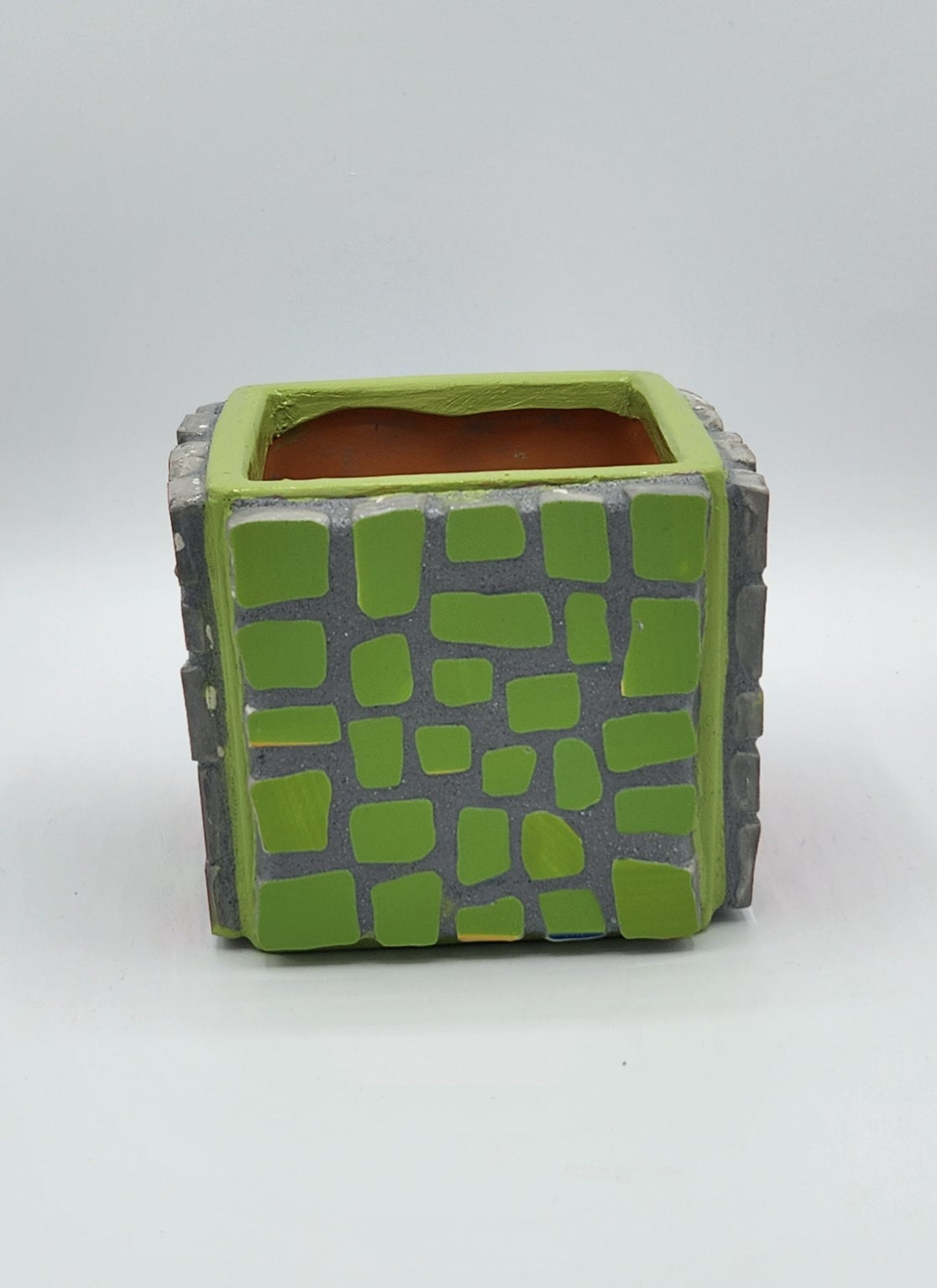 Mosaic Christmas container-planter