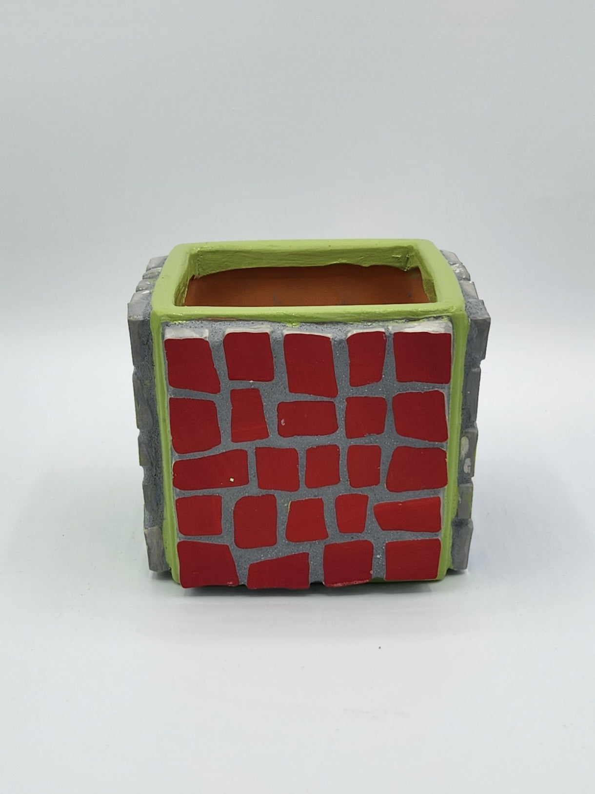 Mosaic Christmas container-planter