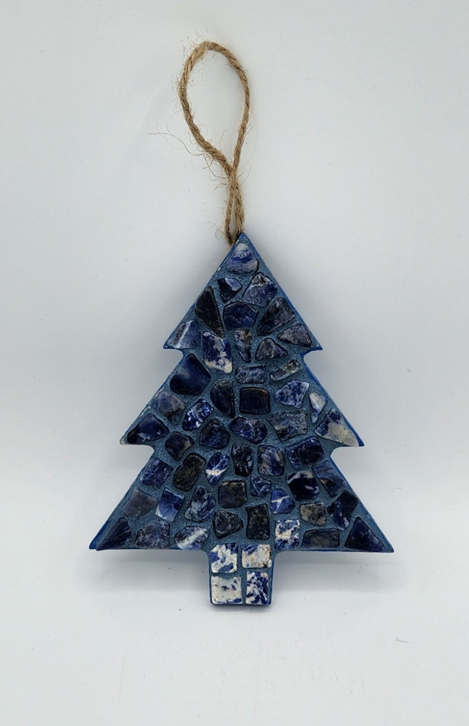 Mosaic hanging Christmas tree ornament