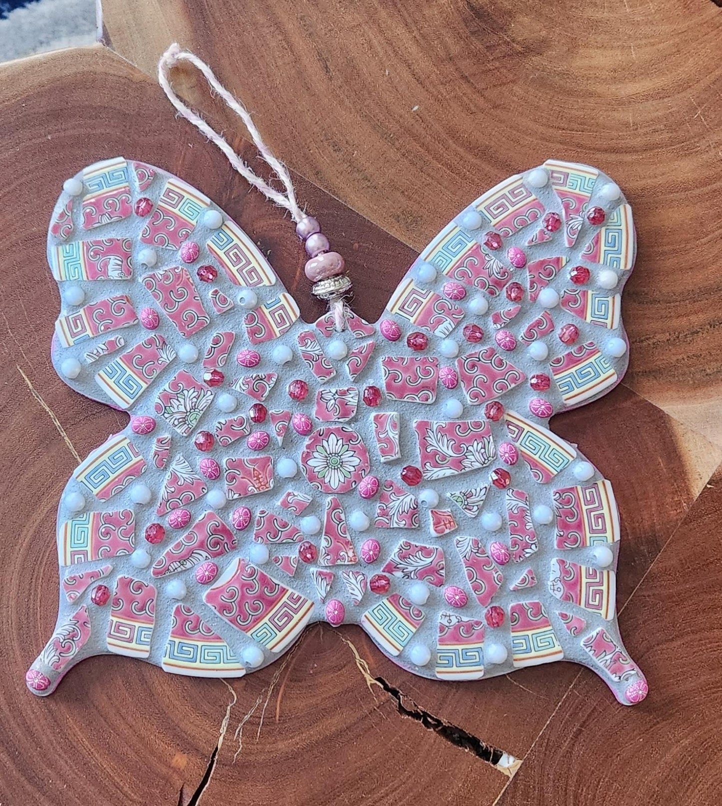 Hanging mosaic butterfly