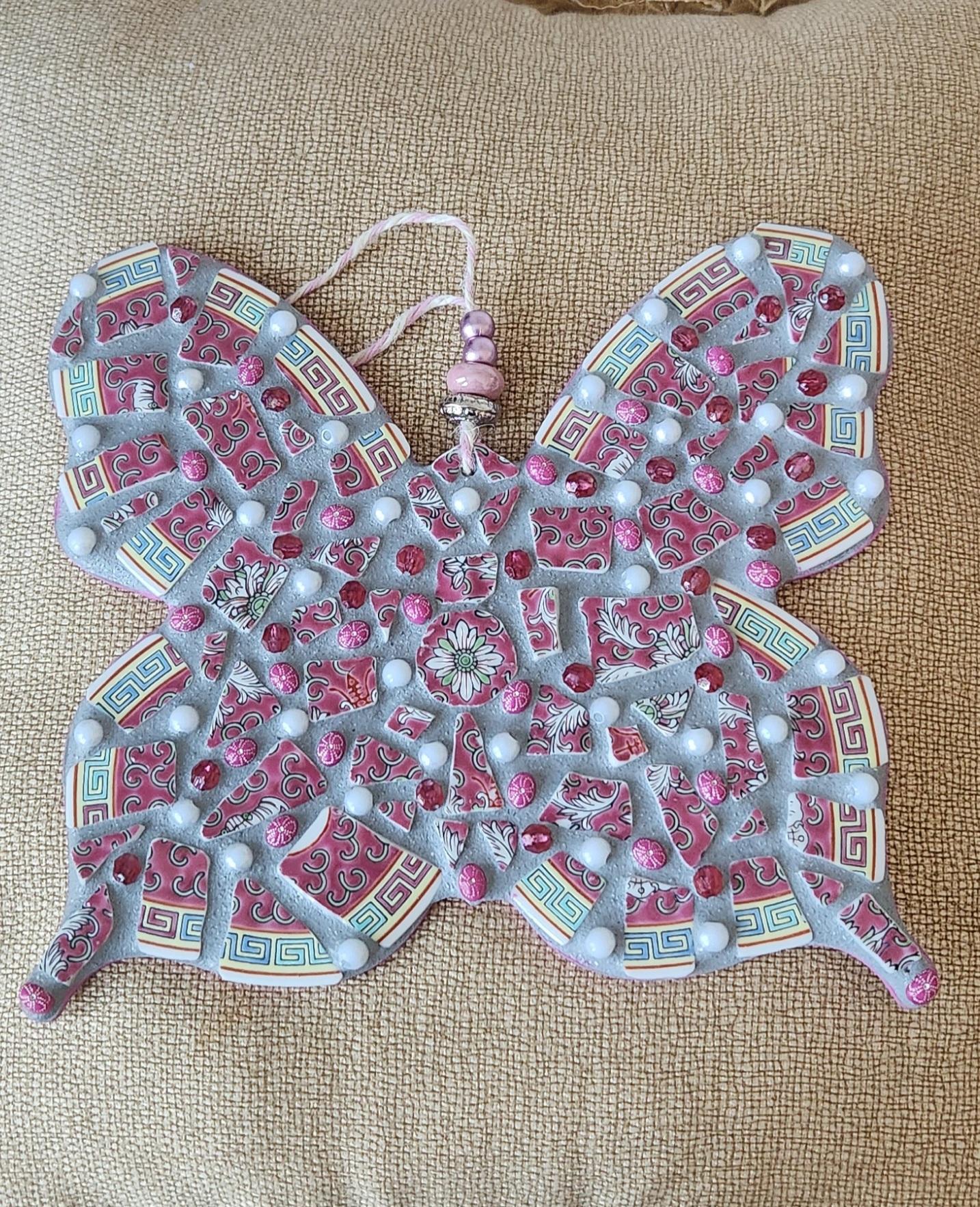 Hanging mosaic butterfly