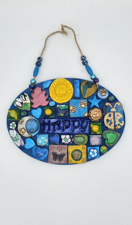 Polymer clay hanging art