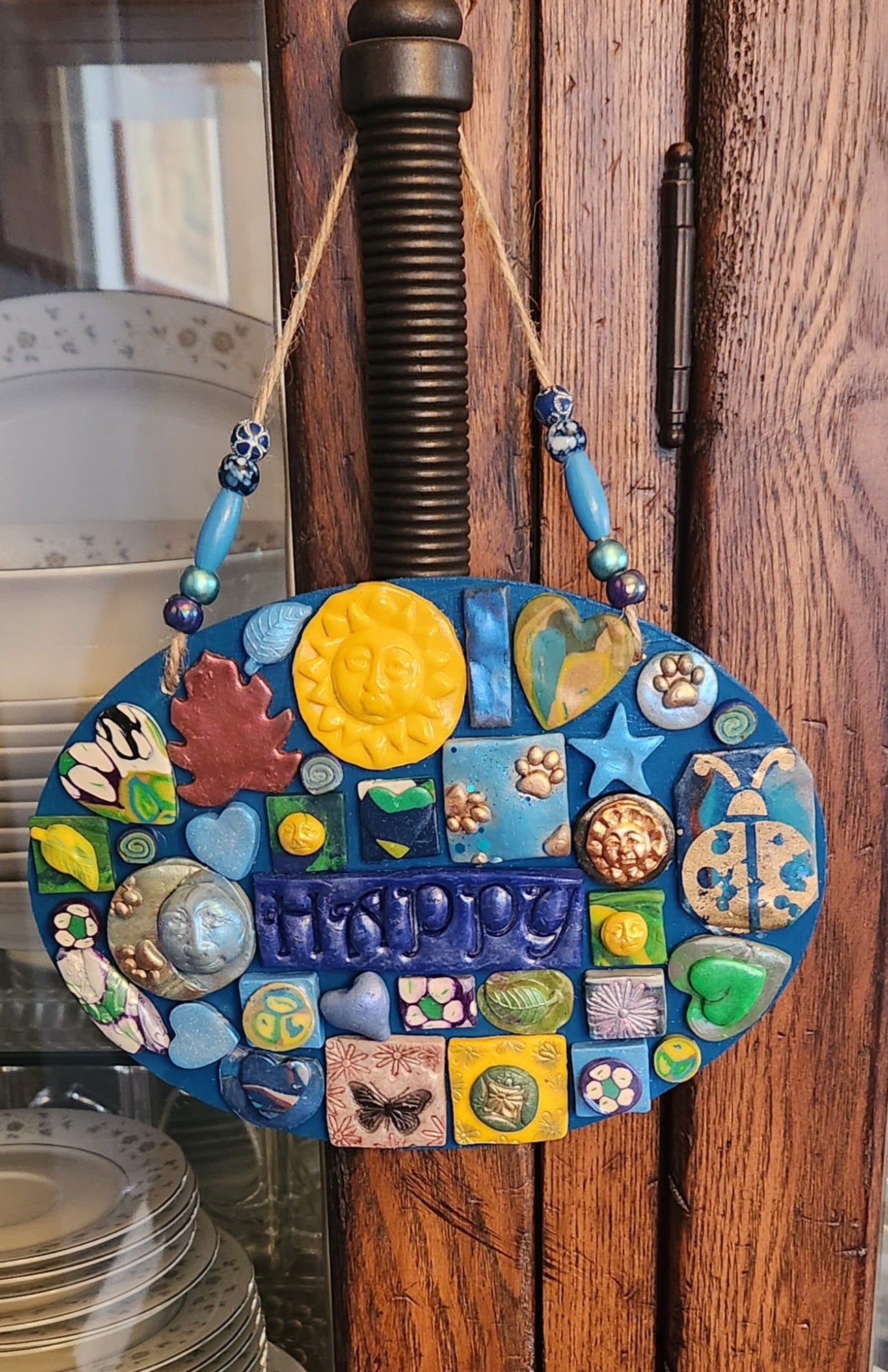 Polymer clay hanging art