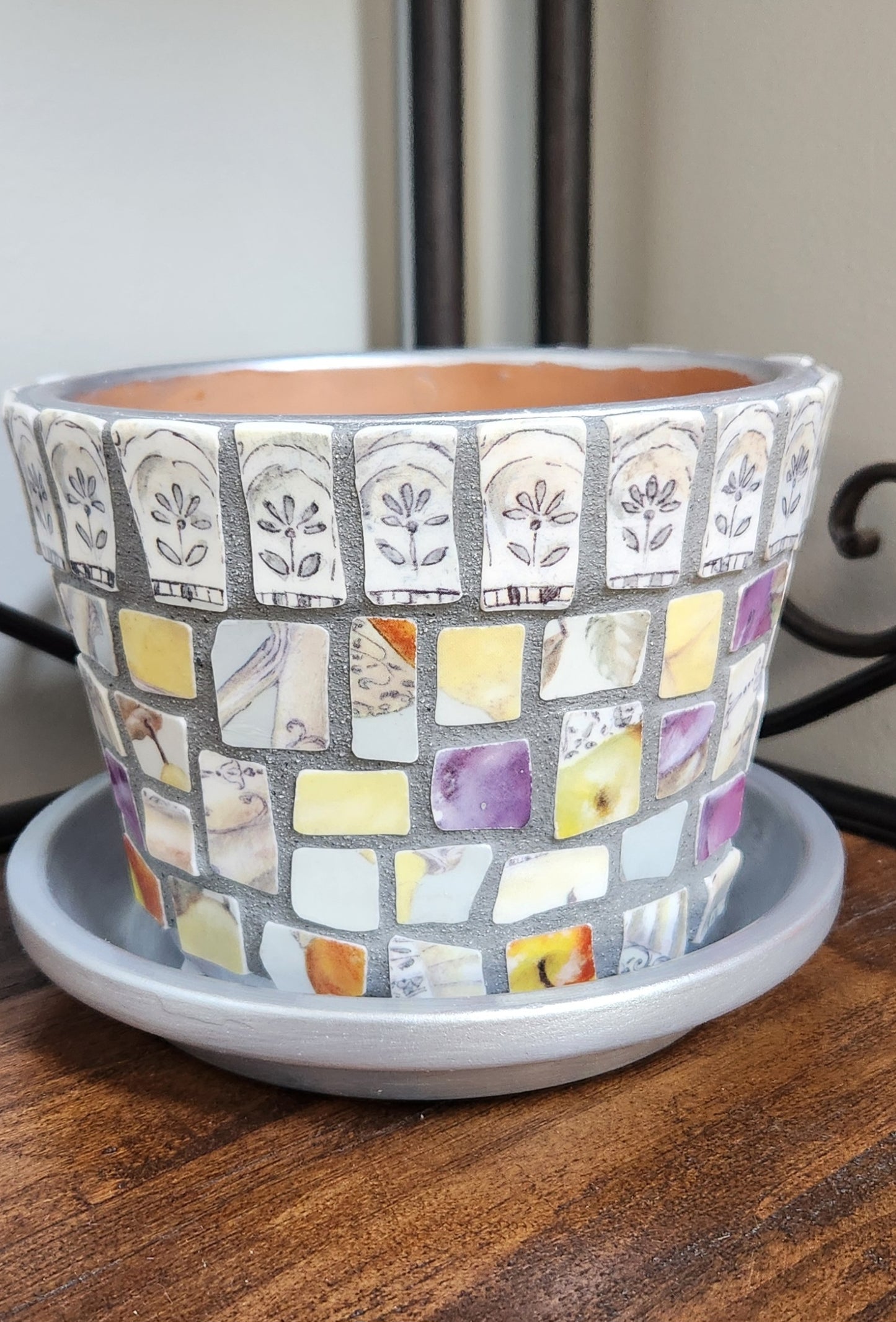 Mosaic planter pot