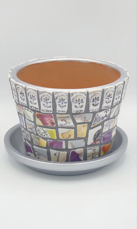 Mosaic planter pot