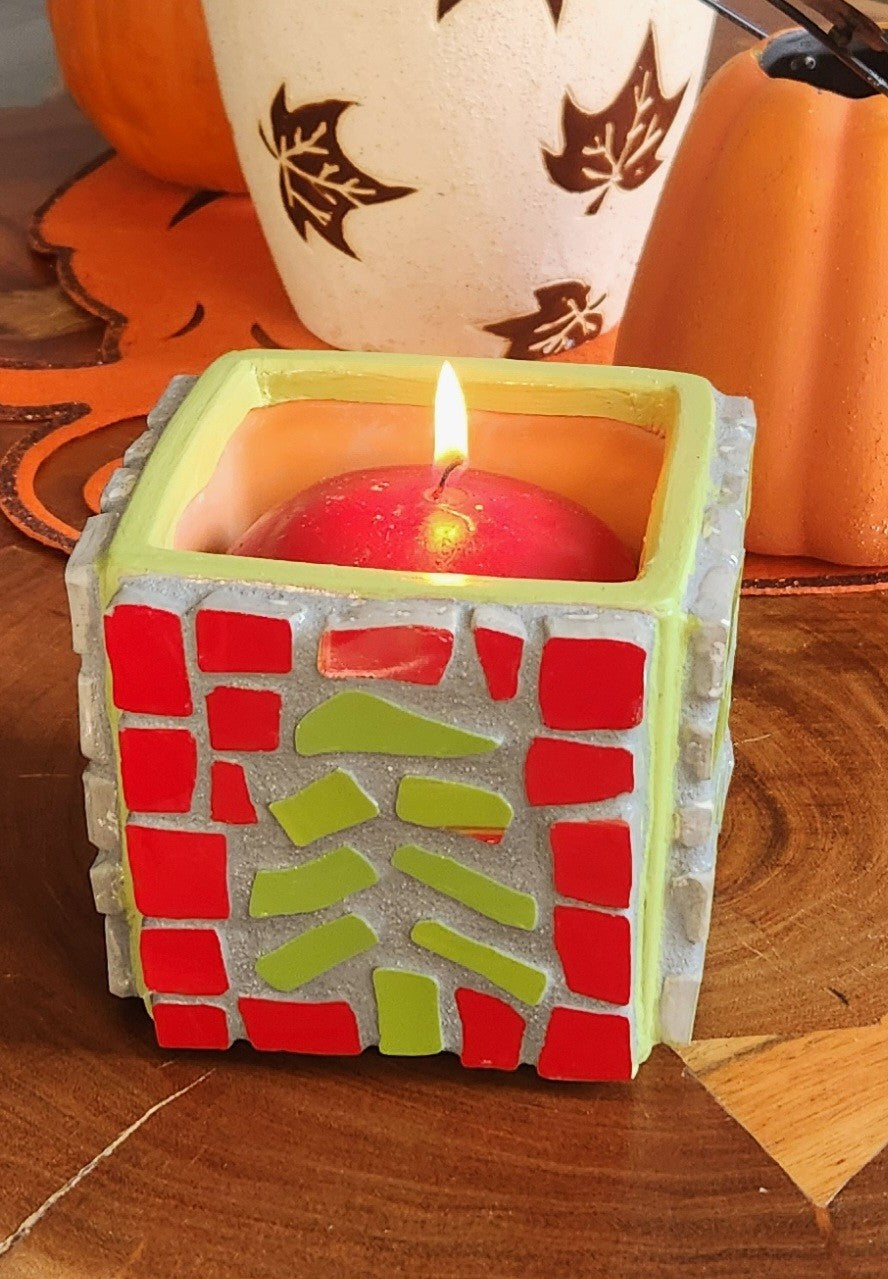 Mosaic Christmas container-planter